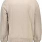 Beige Cotton Logo Sweater - Round Neck