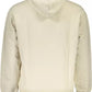 Beige Long-Sleeved Hooded Sweatshirt