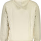 Beige Hooded Logo Sweatshirt in Recycled Cotton