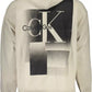 Beige Hooded Sweatshirt with Central Pocket