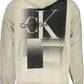 Beige Cotton Hooded Sweatshirt with Logo Print