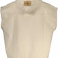 Beige Hooded Sleeveless Cotton Sweatshirt