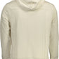 Chic Beige Hooded Sweatshirt with Contrast Details