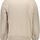 Beige Cotton Round Neck Sweater