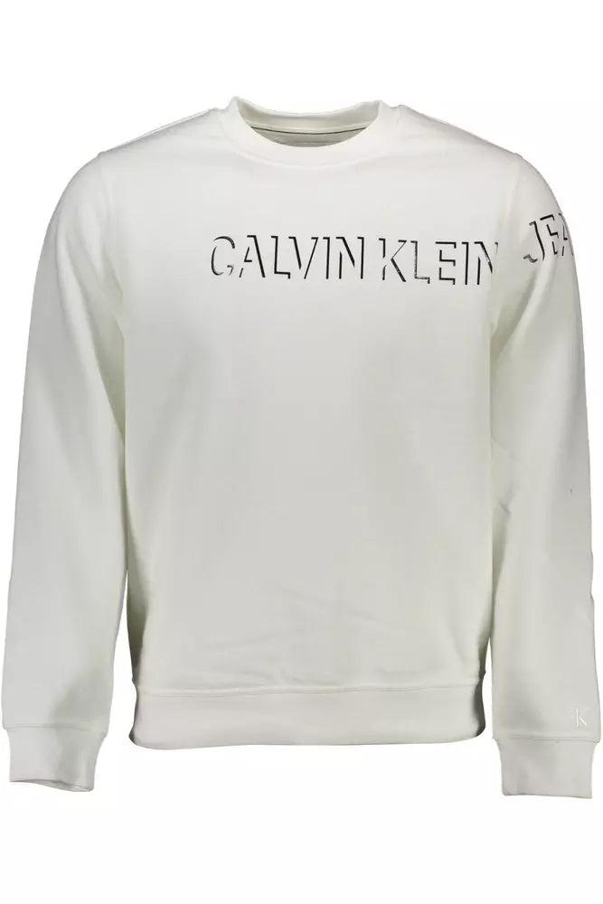 Chic White Contrasting Logo Sweatshirt