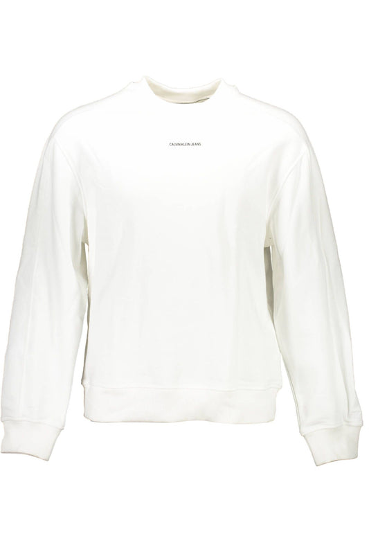 Elegant White Cotton Sweatshirt