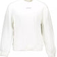Sleek White Cotton Logo Sweatshirt