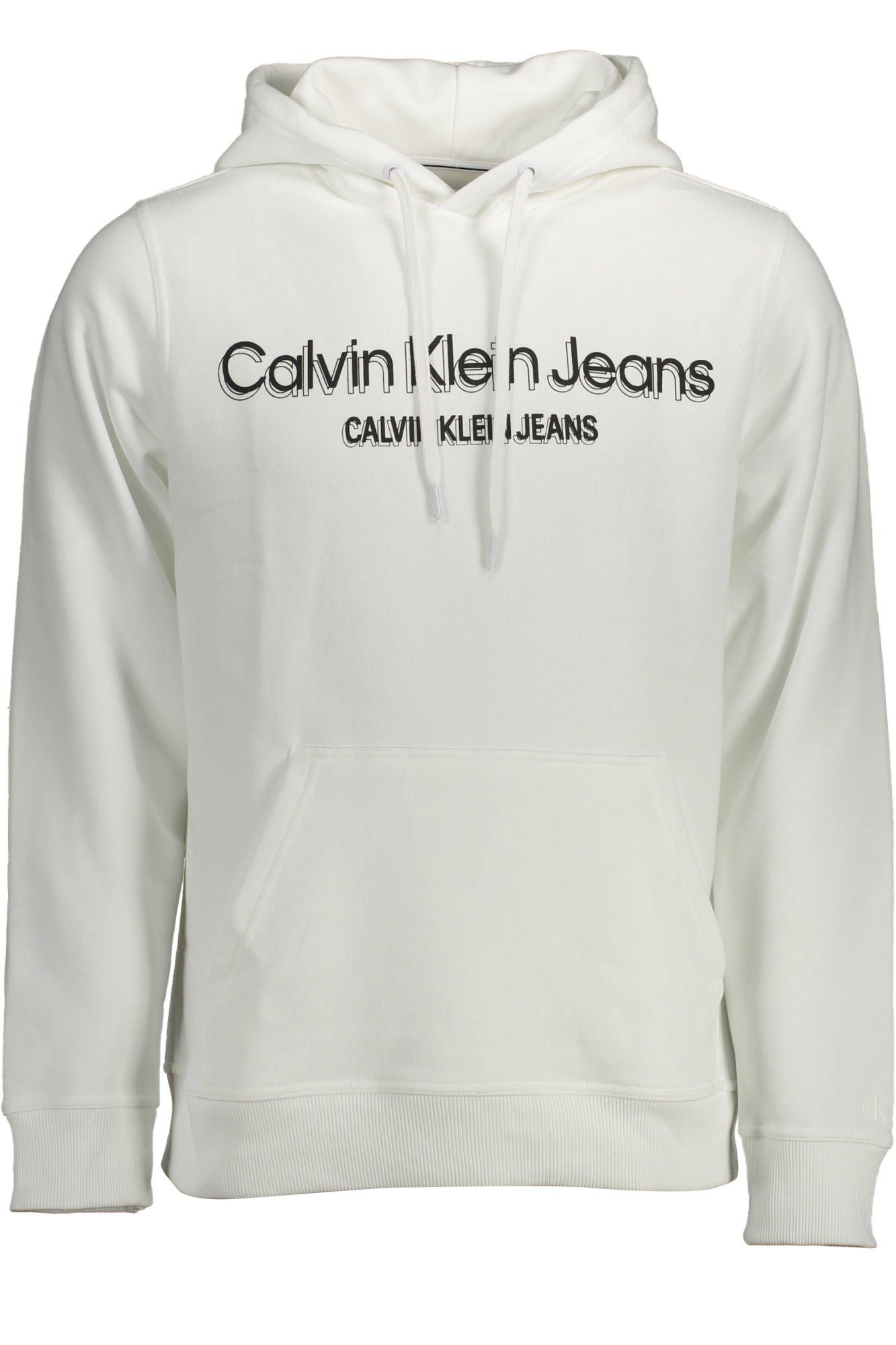 Elegant White Hooded Sweatshirt with Logo Print