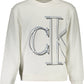 Elegant White Logo Print Sweatshirt