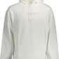 Elegant White Hooded Sweatshirt with Logo Print
