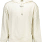 Sleek White Cotton Hooded Sweatshirt