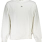 Sleek White Cotton Sweater with Logo Print