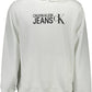 Elegant Hooded White Cotton Sweatshirt