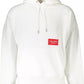 Chic White Hooded Sweatshirt with Logo Print