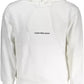 Chic White Fleece Hooded Sweatshirt