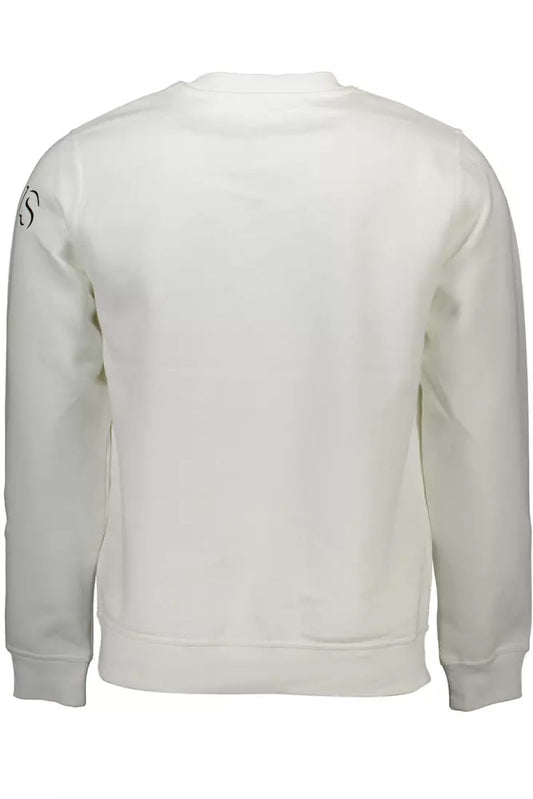 Chic White Contrasting Logo Sweatshirt