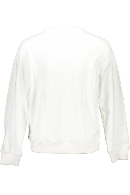 Elegant White Cotton Sweatshirt