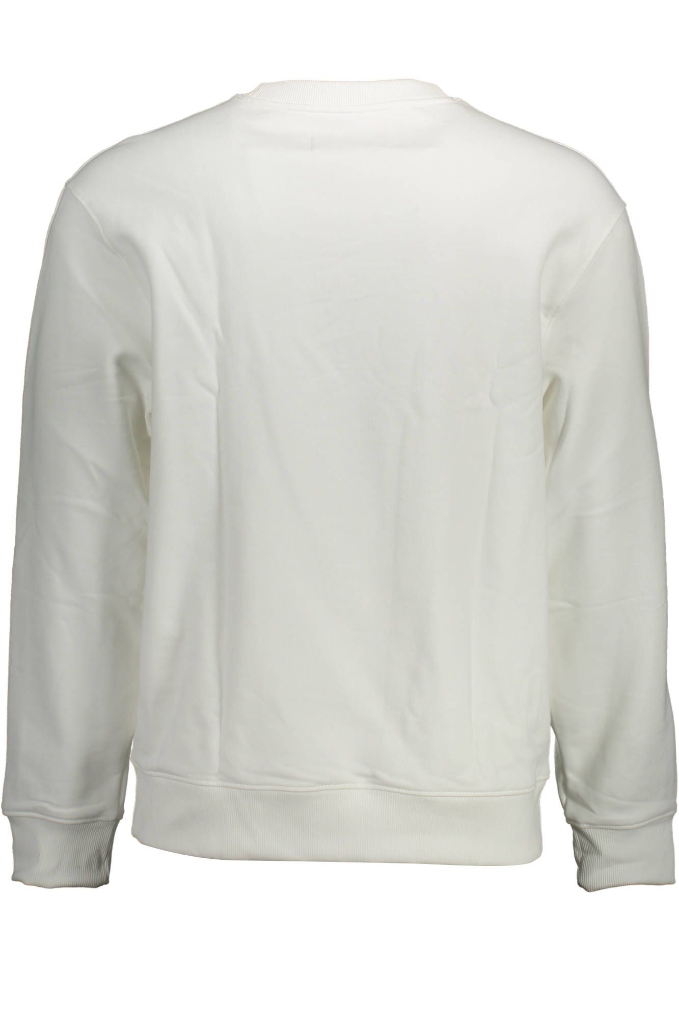 Elegant White Cotton Crewneck Sweater