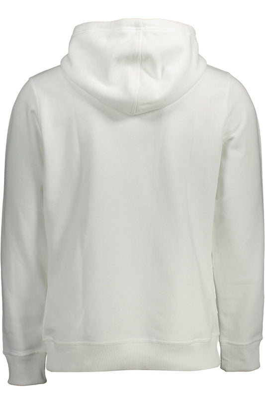 Elegant White Hooded Sweatshirt with Logo Print