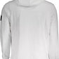 Sleek White Hooded Sweatshirt with Logo Detail