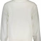 Elegant White Cotton Sweater with Logo