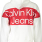Elegant White Cotton Hooded Sweatshirt