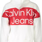 Chic White Hooded Sweatshirt with Logo Print