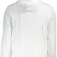 Sleek White Cotton Hooded Sweatshirt