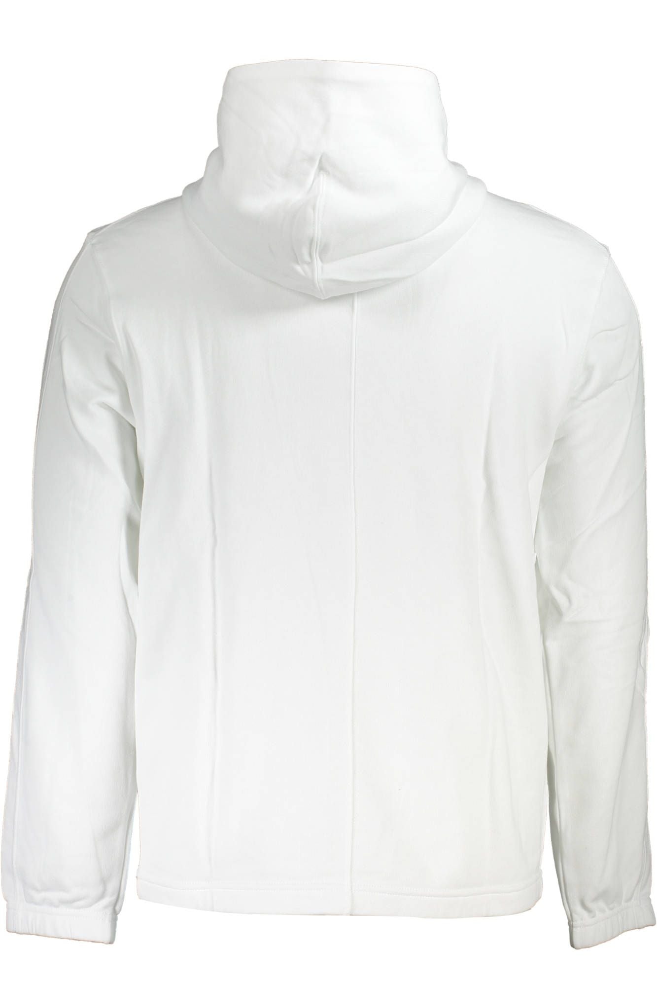 Sleek White Cotton Hooded Sweatshirt