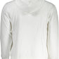 Sleek White Fleece Hooded Sweatshirt