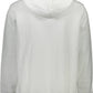 Elegant Hooded White Cotton Sweatshirt