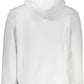 Chic White Hooded Sweatshirt with Logo Embroidery