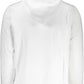 Elegant Embroidered White Hoodie with Logo