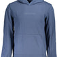 Elegant Blue Cotton Hoodie with Logo Detail