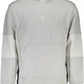 Elegant Gray Hooded Sweatshirt with Contrasting Details