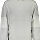 Elegant Gray Hooded Sweater with Logo Accents