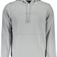 Classic Gray Hooded Sweatshirt with Reflective Print