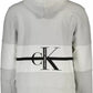 Elegant Gray Hooded Sweatshirt with Contrasting Details