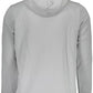 Sleek Gray Reflective Logo Hoodie