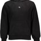Sleek Black Hooded Sweatshirt with Print