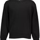 Chic Black Embroidered Logo Sweatshirt