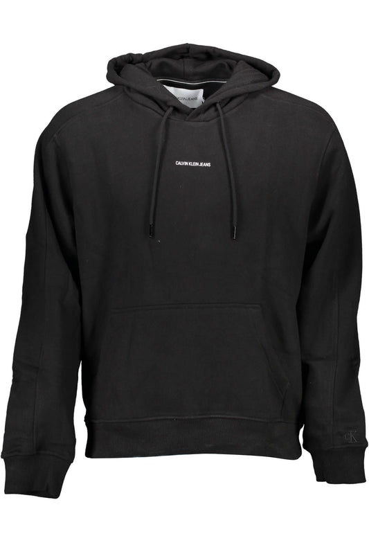 Elegant Black Organic Cotton Hoodie