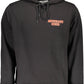 Elegant Black Cotton Hooded Sweatshirt