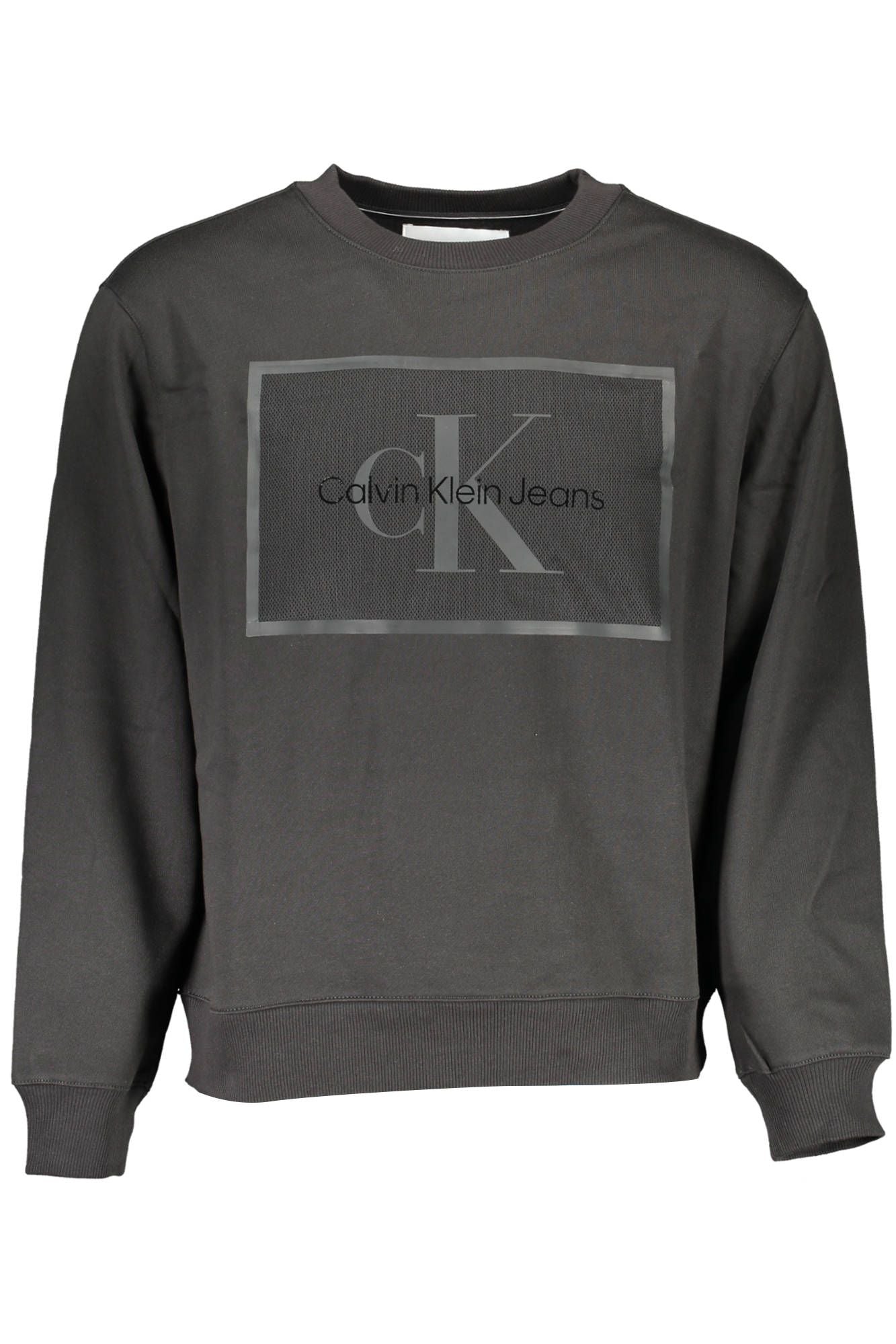 Eco-Conscious Black Sweatshirt with Logo Print