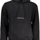 Sleek Black Cotton Hooded Sweatshirt