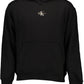 Elegant Black Cotton Hooded Sweatshirt