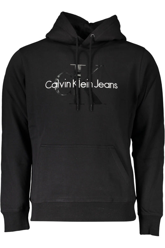 Sleek Hooded Sweatshirt with Contrasting Embroidery