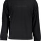 Sleek Black Cotton Sweatshirt with Logo