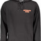 Elegant Black Embroidered Hooded Sweatshirt