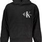 Elegant Fleece Hooded Sweatshirt in Black